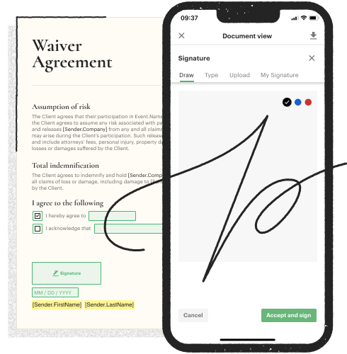 Mobile - Document Waiver Sign