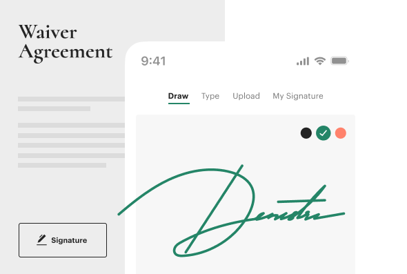 Mobile - Document Waiver Sign