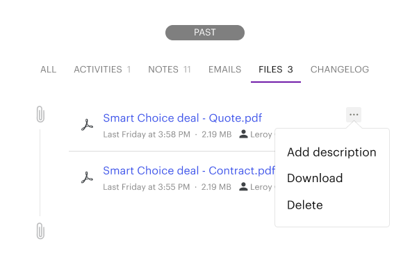 Pipedrive - Attachments