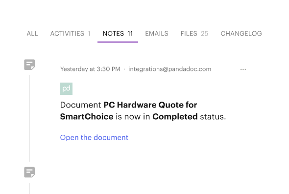 Pipedrive - Notes