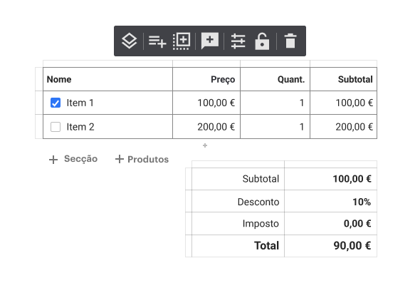 Pricing Table PT
