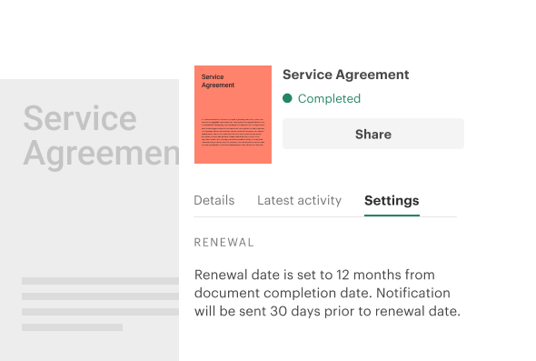 Renewals Panel