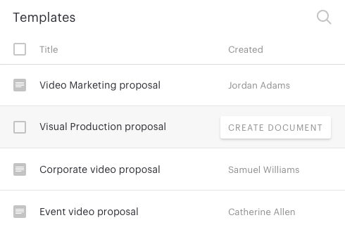 Templates Video Proposal