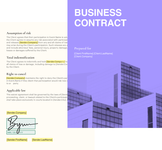Simplified contract  management software