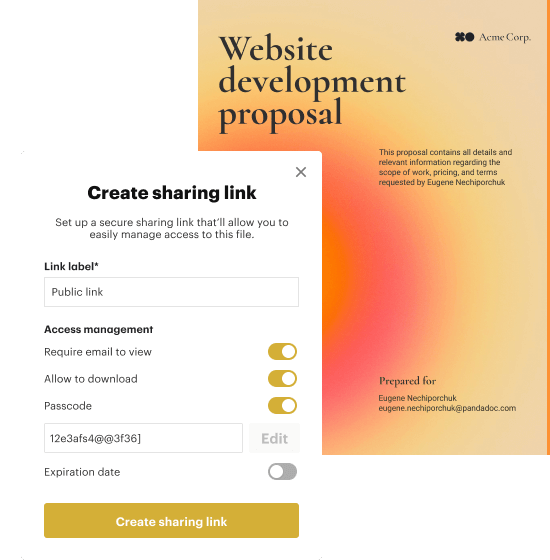 Share documents securely
