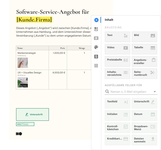 Die Software für Ihre Angebote