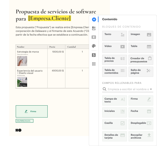 Software de gestión de propuestas comerciales