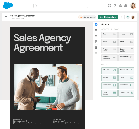 Document generation for Salesforce
