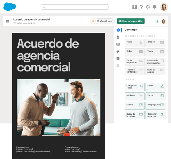 Creación de documentos para Salesforce