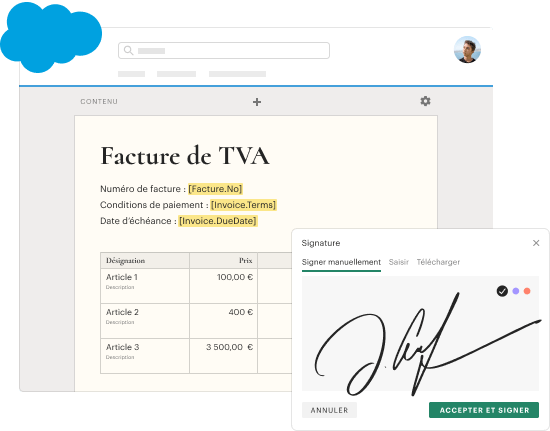 Signatures électroniques pour Salesforce