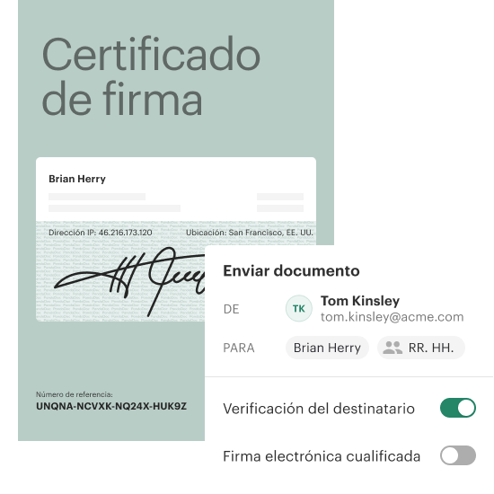 Obtén seguridad de nivel empresarial para tus acuerdos más sensibles