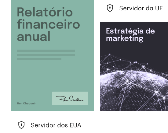 Escolha onde os seus dados são armazenados e processado