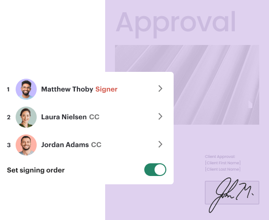 Set your signing order easily