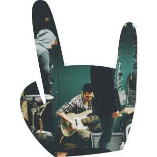 Two CS students play in a rock band
